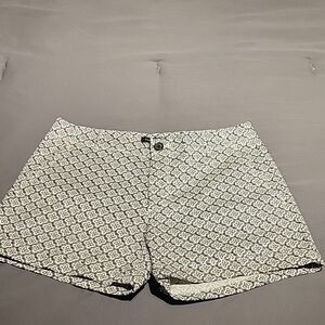 Banana Republic Black and White Bermuda Shorts Geometric Pattern